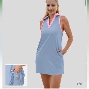 HALARA Cloudful Air Fabric Collared V Neck Side Pocket 2-Piece Dress